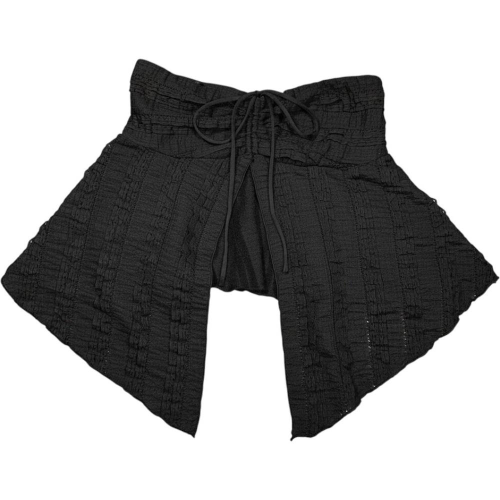 Urban Outfitters Black Textured Smocked Peplum Tube Top XS